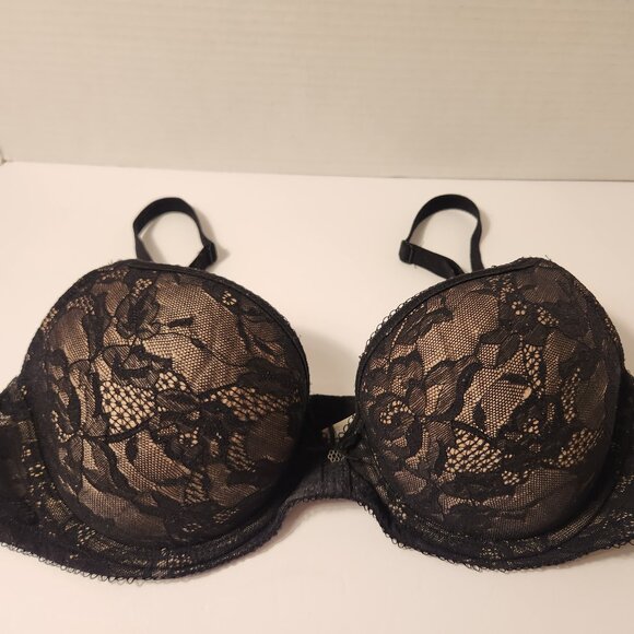 Wacoal Other - Wacoal Black and Beige Lace Adjustable Straps & Back Bra Brassier Size 34C